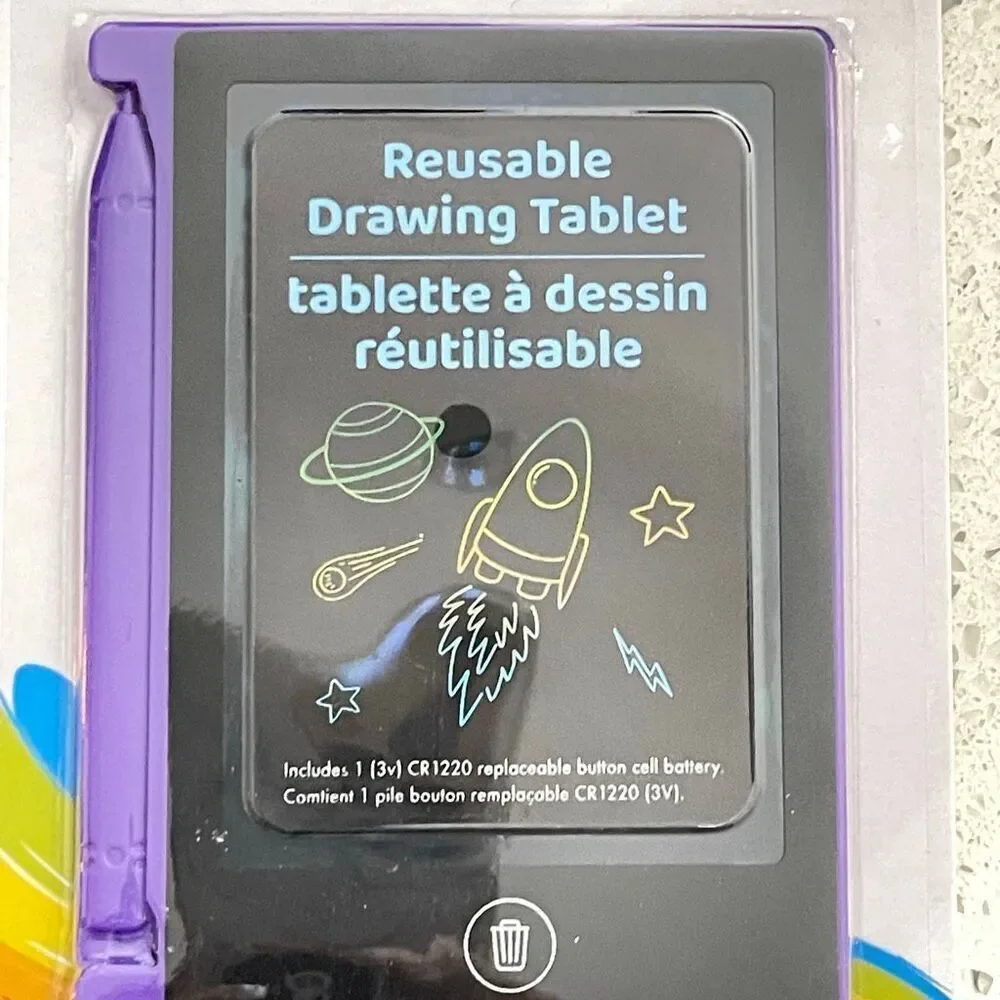 Curiosity Kids Reusable Doodle Drawing Tablet Toy Travel Size Ages 3+ NEW